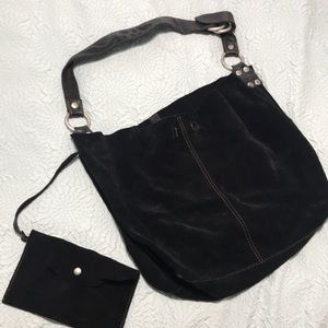 Lucky Brand black suede catch all